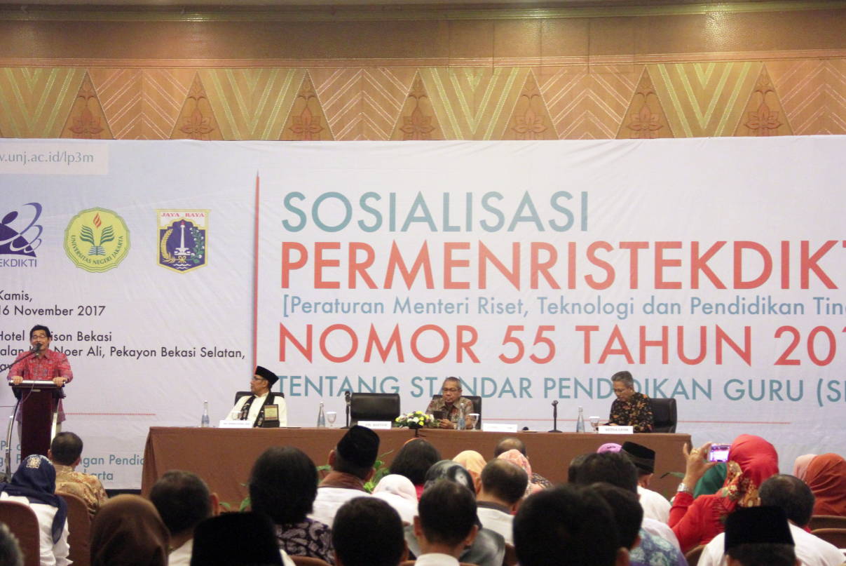 SOSIALISASI PERMENRISTEKDIKTI NOMOR 55 TAHUN 2017 TENTANG STANDAR PENDIDIKAN GURU